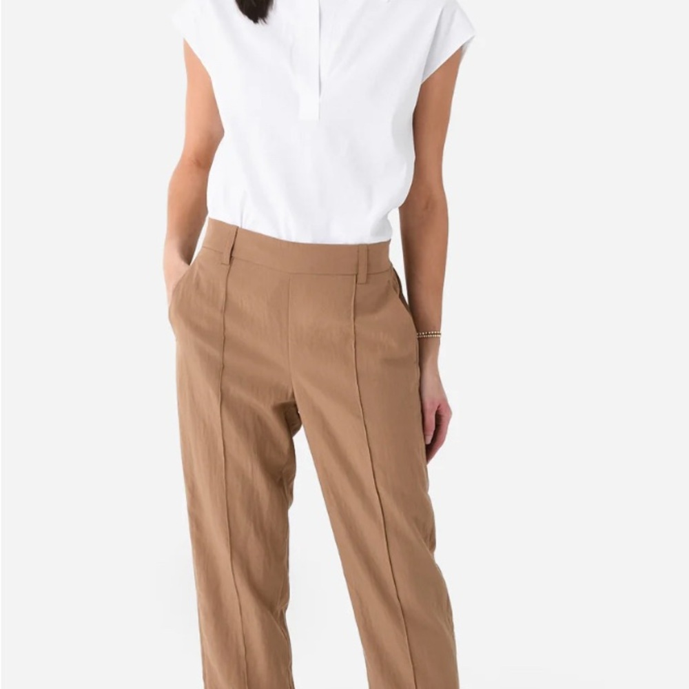 NWT Women’s Vince Mid Rise Pleated Pull-On Pant, Nile, Size XS